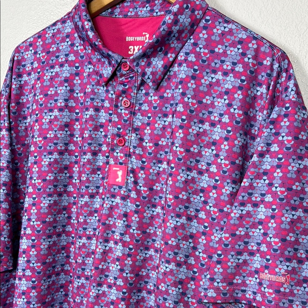 Bogey Bros Whale Tail Patterned Polo Shirt‎